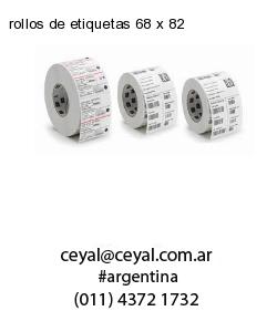 rollos de etiquetas 68 x 82