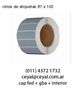 rollos de etiquetas 87 x 103