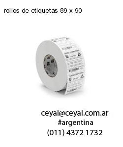 rollos de etiquetas 89 x 90
