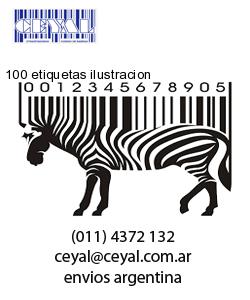100 etiquetas ilustracion