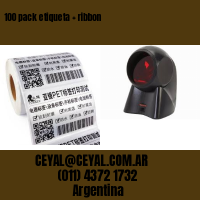 100 pack etiqueta   ribbon