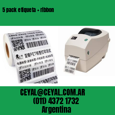 5 pack etiqueta   ribbon