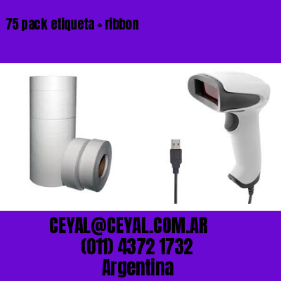 75 pack etiqueta   ribbon