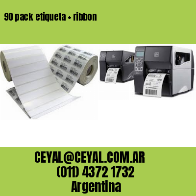 90 pack etiqueta   ribbon