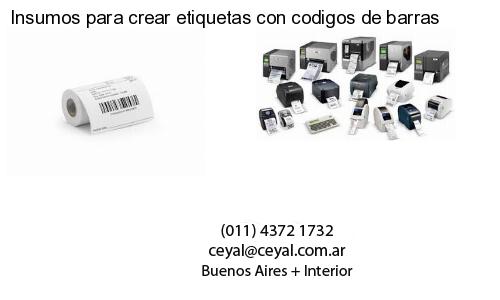 Insumos para crear etiquetas con codigos de barras