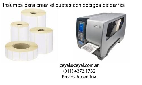 Insumos para crear etiquetas con codigos de barras