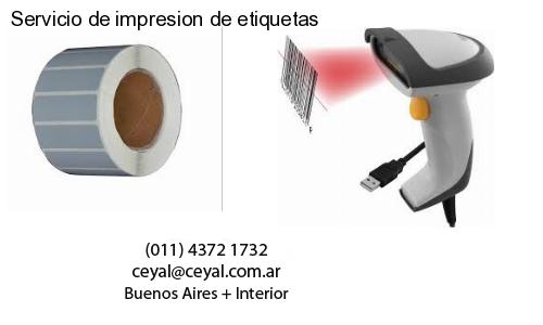 Servicio de impresion de etiquetas