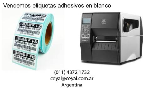 Vendemos etiquetas adhesivos en blanco