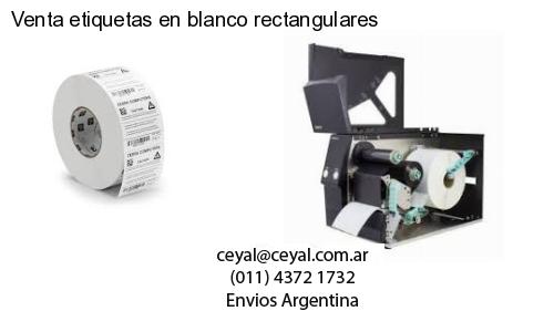Venta etiquetas en blanco rectangulares