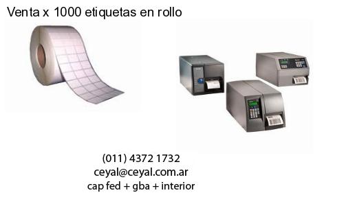 Venta x 1000 etiquetas en rollo