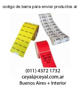 codigo de barra para enviar productos al interior