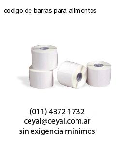 codigo de barras para alimentos