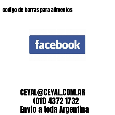 codigo de barras para alimentos 