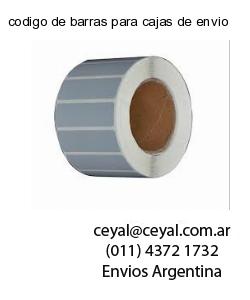 codigo de barras para cajas de envio