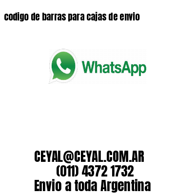 codigo de barras para cajas de envio