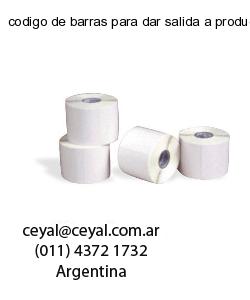 codigo de barras para dar salida a productos
