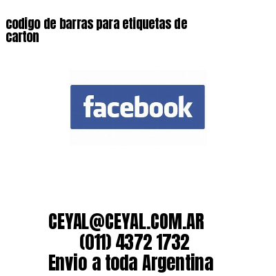 codigo de barras para etiquetas de carton 