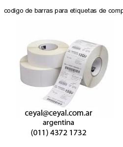 codigo de barras para etiquetas de composición