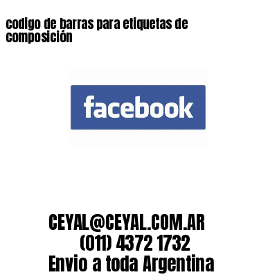 codigo de barras para etiquetas de composición 