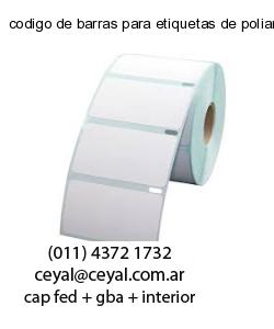 codigo de barras para etiquetas de poliamida