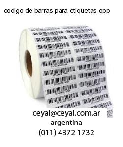 codigo de barras para etiquetas opp