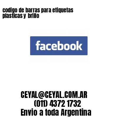 codigo de barras para etiquetas plasticas y brillo 