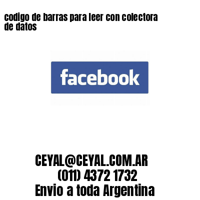 codigo de barras para leer con colectora de datos 
