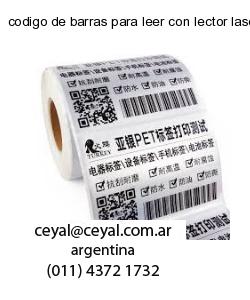 codigo de barras para leer con lector laser