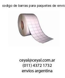 codigo de barras para paquetes de envio