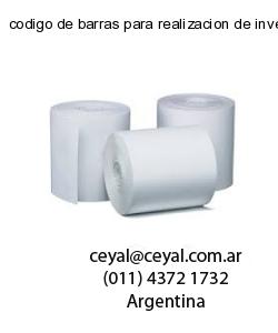 codigo de barras para realizacion de inventario