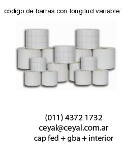 código de barras con longitud variable