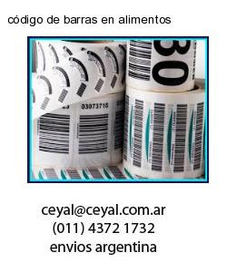 código de barras en alimentos
