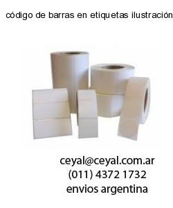 código de barras en etiquetas ilustración