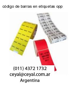 código de barras en etiquetas opp