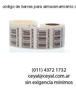 código de barras para almacenamiento de informació
