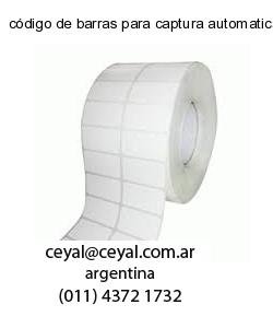 código de barras para captura automatica de la inf