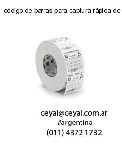 código de barras para captura rápida de datos de v