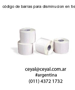 código de barras para disminucion en tiempos de ma