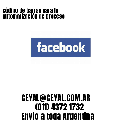 código de barras para la automatización de proceso