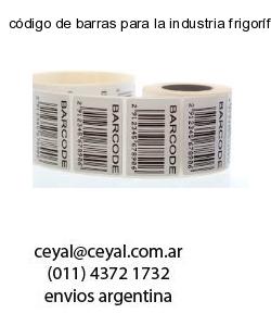 código de barras para la industria frigorífico
