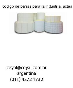 código de barras para la industria láctea