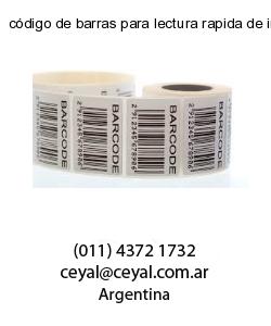 código de barras para lectura rapida de informació