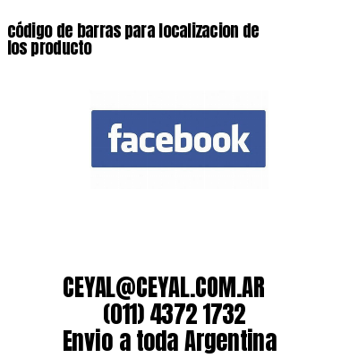 código de barras para localizacion de los producto 