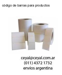 código de barras para productos