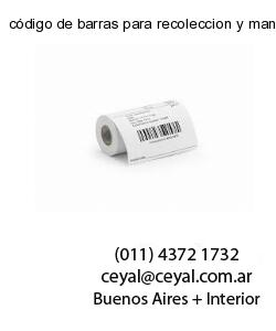 código de barras para recoleccion y manipulacion d
