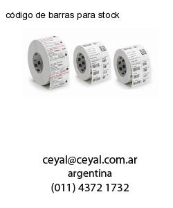 código de barras para stock