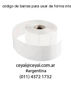código de barras para usar de forma interna