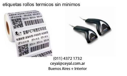 etiquetas rollos termicos sin minimos