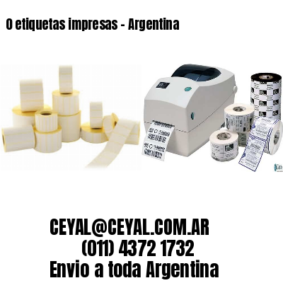 0 etiquetas impresas – Argentina