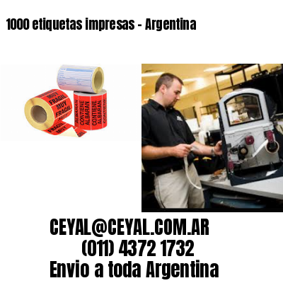 1000 etiquetas impresas – Argentina